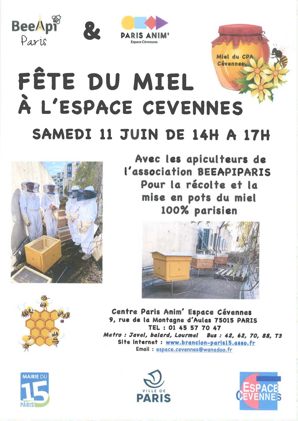 Fête du miel 2022, le samedi 11 juin à l'espace Cévennes