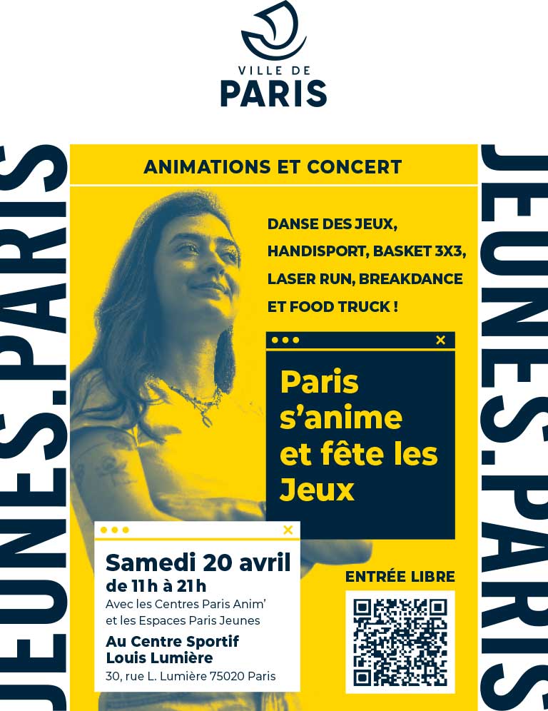 À 100 jours des Jeux, la Direction de la Jeunesse et des Sports de la Ville de Paris vous invitent à «Paris s’anime et fête les Jeux»